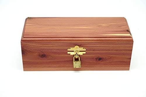 Cedar EssenceKeepsake or Memory Box 7" L x 4" W x 3 1/4" H with Lock and Key(Small)