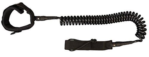 SUP 10' Coiled Swivel Surf Leash for Standup Paddleboarding and Surboarding, Ankle Strap