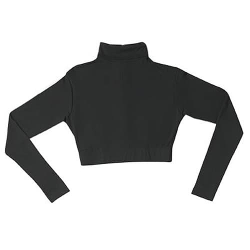Poly Blend Mock Turtleneck Cheer Half-Top