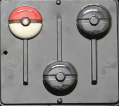 Candy Molds N More Pokemon Pokeball Lollipop Chocolate Candy Mold 3456