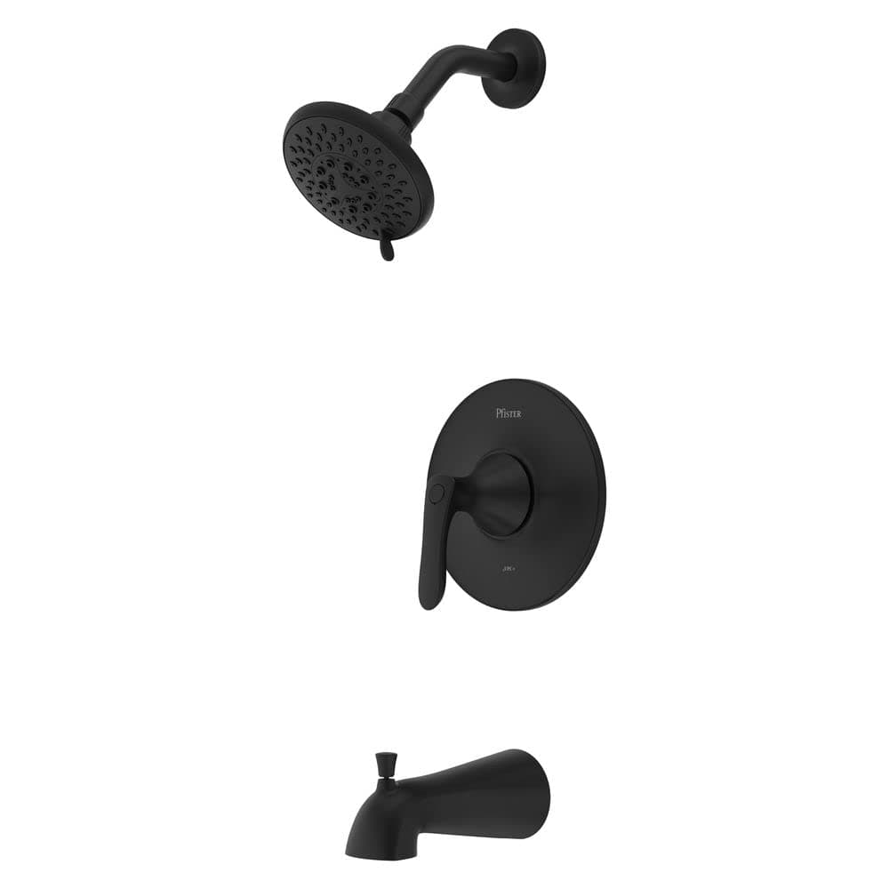 Weller Tub and Shower Trim Kit (Valve Sold Separately), Single Handle, Matte Black Finish, LG898WRB