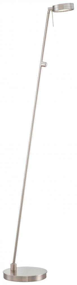 P4304-084 George's Reading Room LED Floor Lamp, 1-Light, 8 Total Watts, 49.75-in H x 8.25-in W, Brushed Nickel