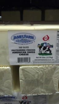 James Farm 160 Slice American Cheese 5 Lb.
