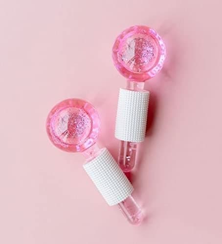 Weptix (Pink) Facial Ice Globe, Smart Cool Face Roller Ball, Facial Massage Tools for for Neck Eye Circle Reduce Puffiness Anti Ageing Wriknles Soothing Firming Skin 2Pcs (PINK)