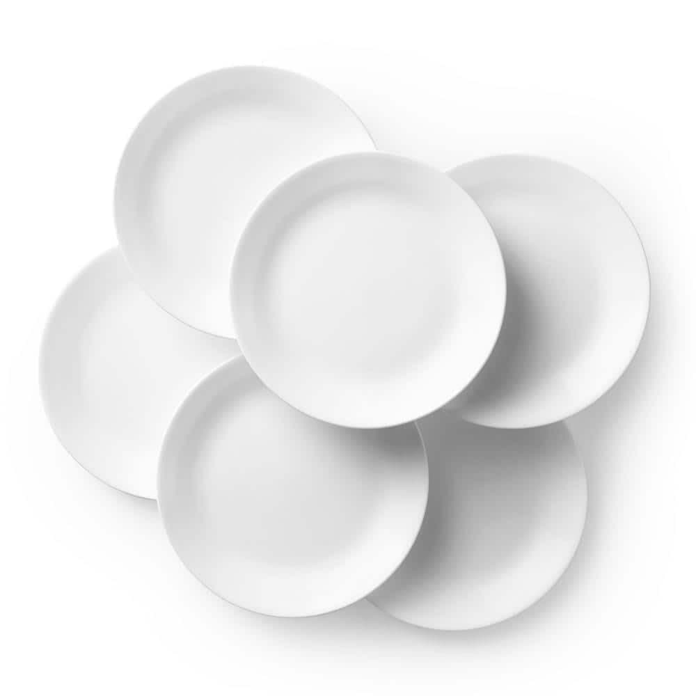 Corelle Winter Frost Plates White Dinner 10-1/4" Dia. (Pack of 6)