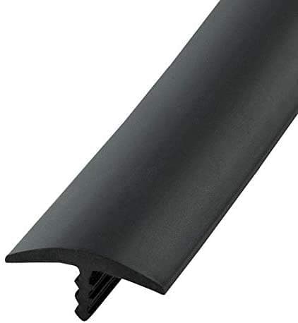 Edge Supply Black 1-1/4 in x 25 ft Center Barb Tee Moulding T Molding Hobbyist Pack, Small Projects, Arcade Machines and Tables (25 FT)