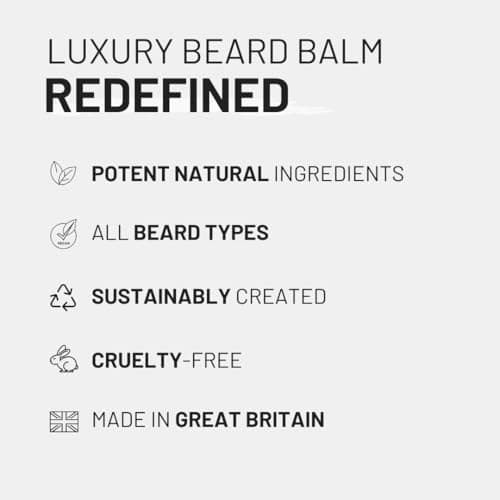 ZOUSZ Black Oud Beard Care Kit - Non-Greasy, Premium Balm with Shea Butter | Ultimate Softener and Conditioner for Men, 50mL