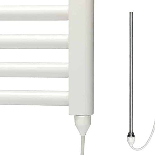 Richmond Radiators Electric PTC Towel Rail Heating Element White & Chrome, White, 600W