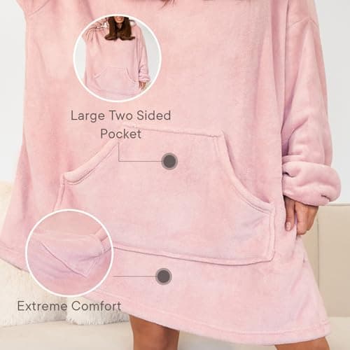 Sienna Zip Up Oversized Blanket Hoodie Wearable Blanket Women Men Hooded Cosy Plush Warm Sweater Cardigan