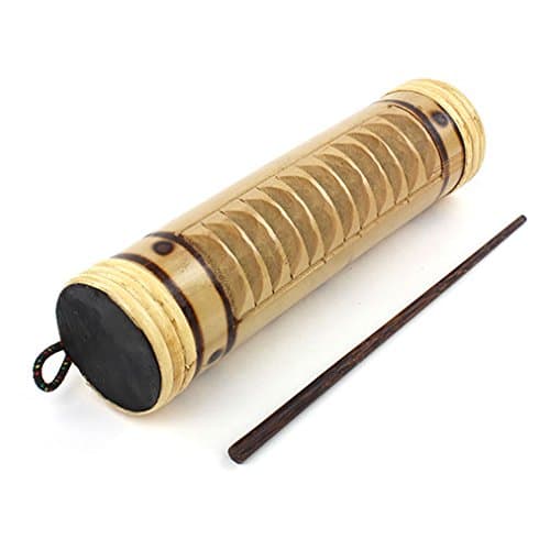 Bamboo Guiro and Shaker with Stick - Fair Trade Percussion Shaking Instrument