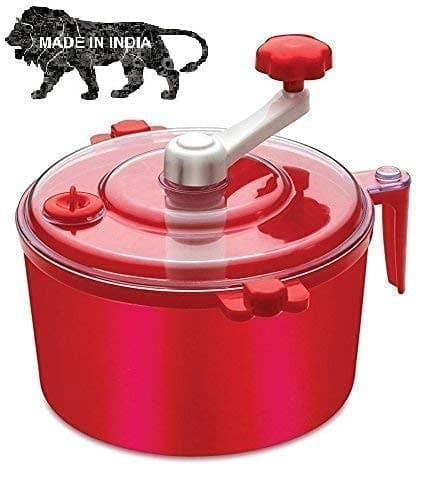 2 In 1 Ata Maker Automatic Non-Electric Dough Atta Machine For Kitchen Roti -Red