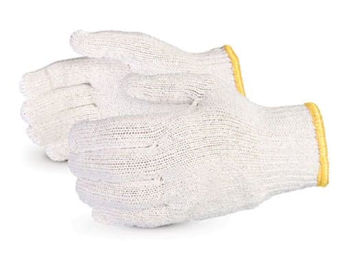 Superior SBQ SureKnit Cotton/Polyester Economy String Knit Glove, Work, 7 Gauge Thickness, Large, White (Pack of 1 Dozen)