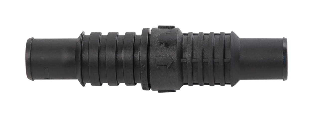 Whale LV1219 Non-Return Inline Valve, for Use with ¾-Inch and 1-Inch Diameter Pipes, Nitrile Construction, Black