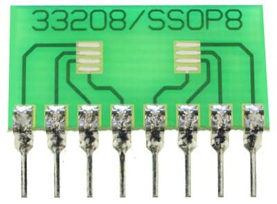 8 Pin SIP Surface Mount Integrated Circuit Adapter (0.4" x 0.8")