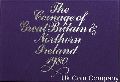 1980 Royal Mint Uk Decimal Coin Proof Set