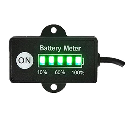 Best Gold Supplier 24V 36V 48V Car Battery Meter Capacity Tester Gauge Battery Charge Indicator with 5 Segments LED for All Lead-Acid VRLA, AGM, Gel Battery (for 24V Lead Acid Battery)