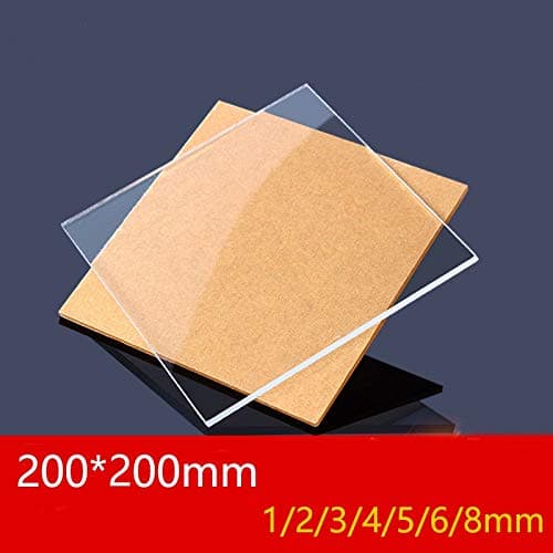 DalaB Plexiglass Transparent Clear Plastic Sheet Acrylic Board Organic Glass polymethyl methacrylate 1mm 3mm 8mm Thickness 200200mm - (Color: 5mm)