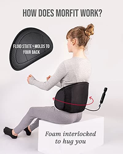 MORFIT Car Lumbar Support Tailor-Made Firm Lumbar Supports for Back Pain & Sciatica Relief Fit Your Unique Lumbar Curve