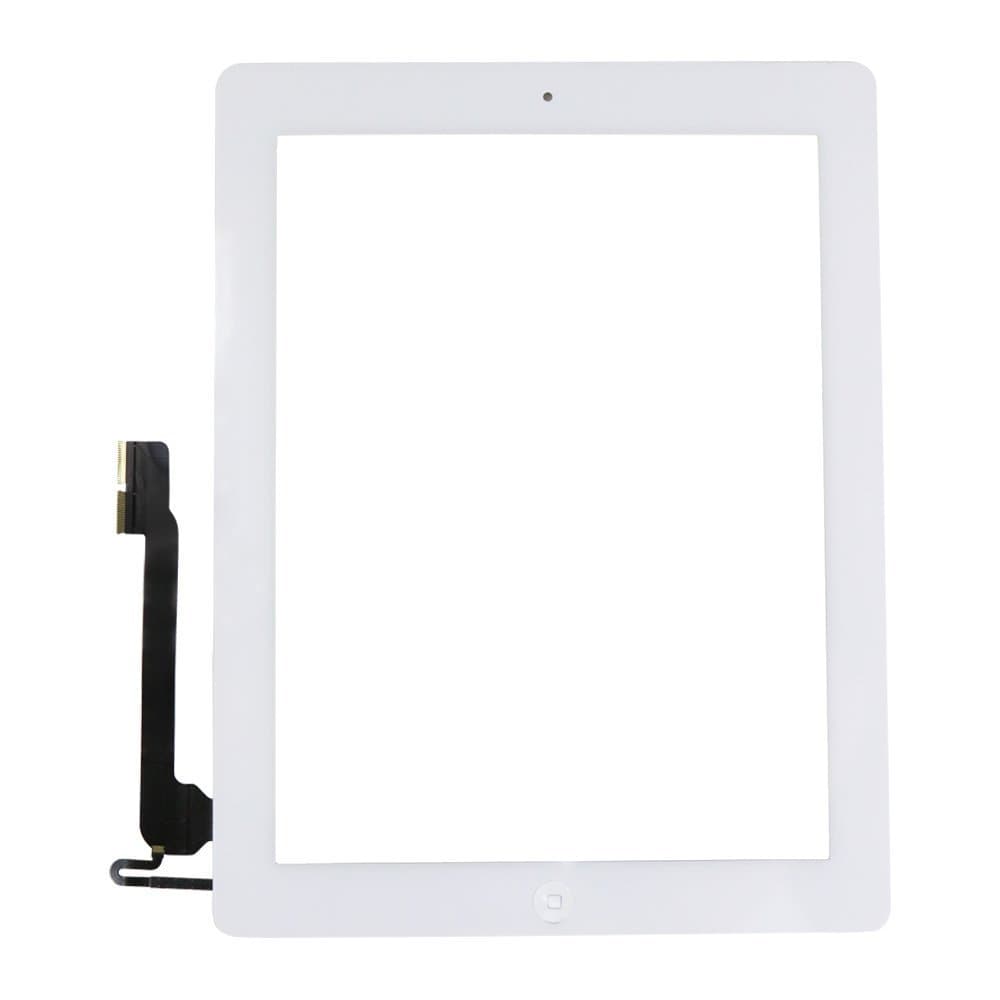 winzone Touch Screen Digitizer Assembly for White iPad 4 Model A1458, A1459, A1460 + Home Button Camera Holder + Pre-Installed Adhesive with Tools