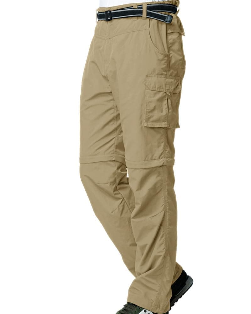 Mens Hiking Pants Convertible Quick Dry Zip Off Fishing Travel Safari Pants