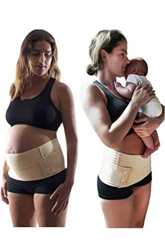 Belly Bands 3 in 1 Maternity for Pregnancy, C-Sections and Post Pregnancy. Reduces Lower Back Pain and Helps caesarean Section Recovery. Fully Adjustable. Soft Cotton.