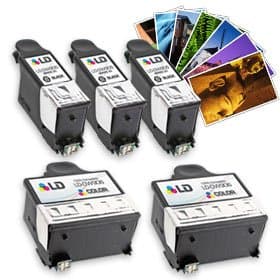 LD Compatible Ink Cartridge Replacement for Dell Photo P703W Series 20 (3 Black, 2 Color, 5-Pack)
