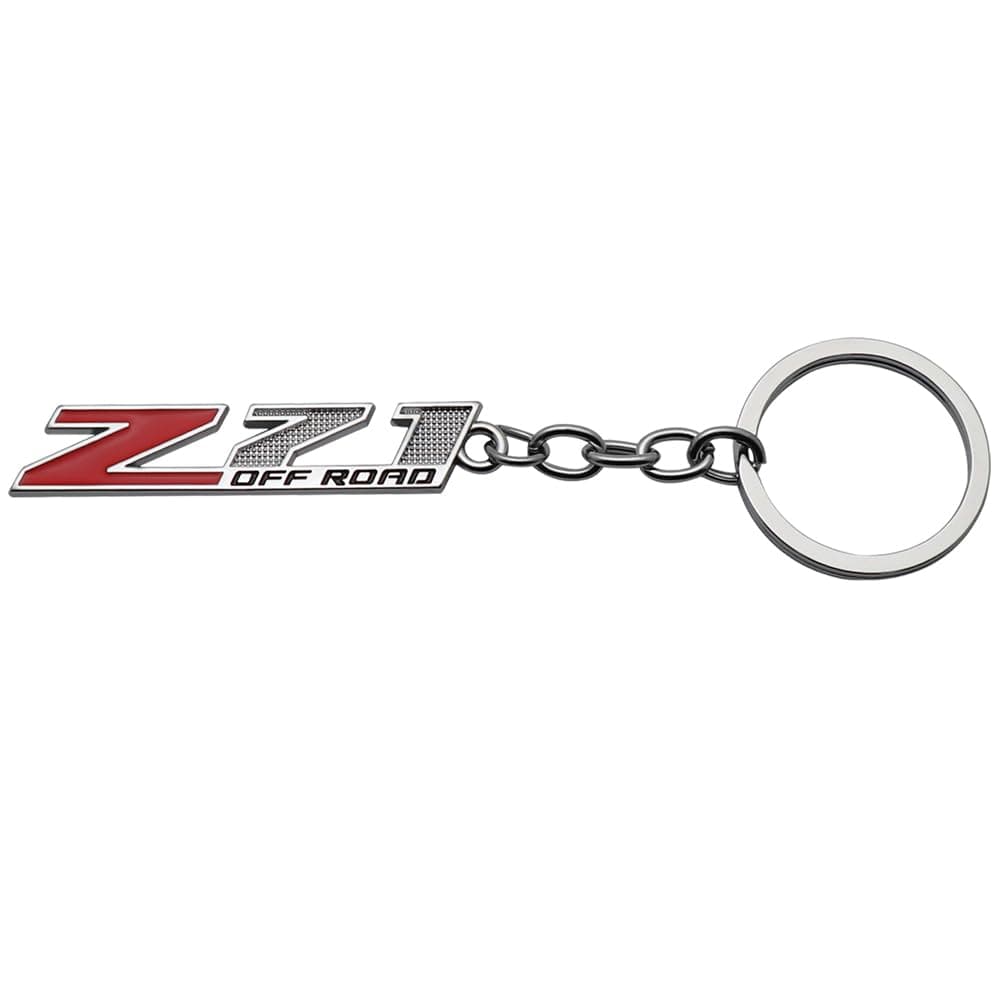 Aimoll 1Pc Z71 Off Road Keychain Emblem Chrome Finish Car Key Chain Key Ring for Z71