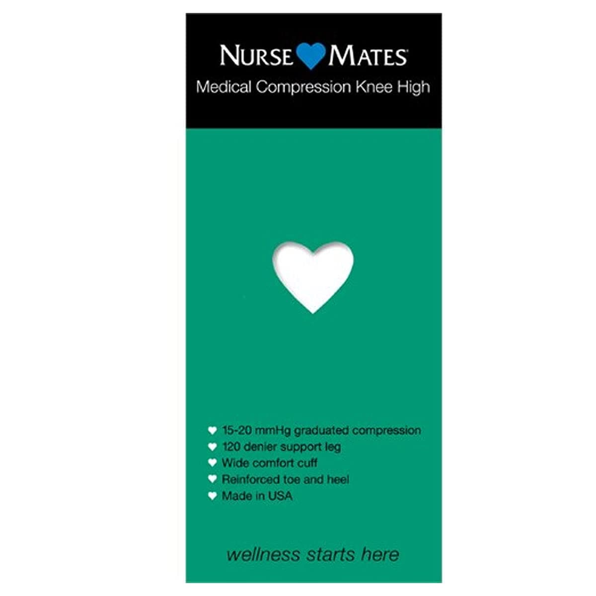 Nurse Mates Women's 15-20 Mmhg Medically Correct Compression Knee High Stockings Hosiery