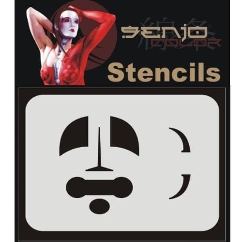 Face Art Stencil A4 – Clown Face