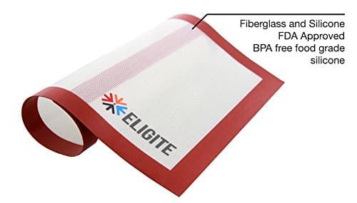 Silicone Baking Mat Sheet Non-Stick, Heat-Resistant Oven Mat - Mess-Free Food Prep - Perfect Results & Reduce Cleanup Baking Sheet, Comes with a Free ebook!