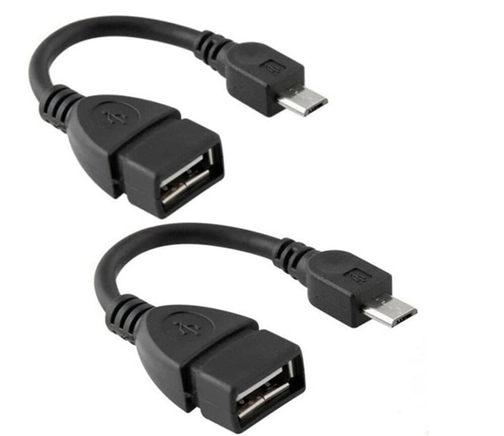 Micro USB to OTG Works with Micromax X258 Direct On-The-Go Connection Kit and Cable Adapter! (Black)