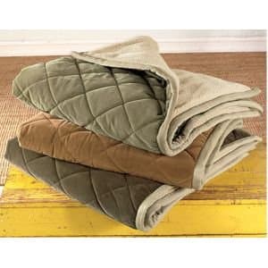 Large Quilted Blanket in Coffee