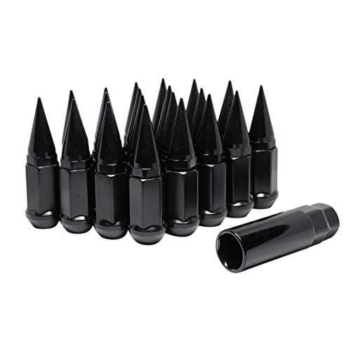 Spike Lug Nuts 24 Pc Installation Kit 1/2" Black