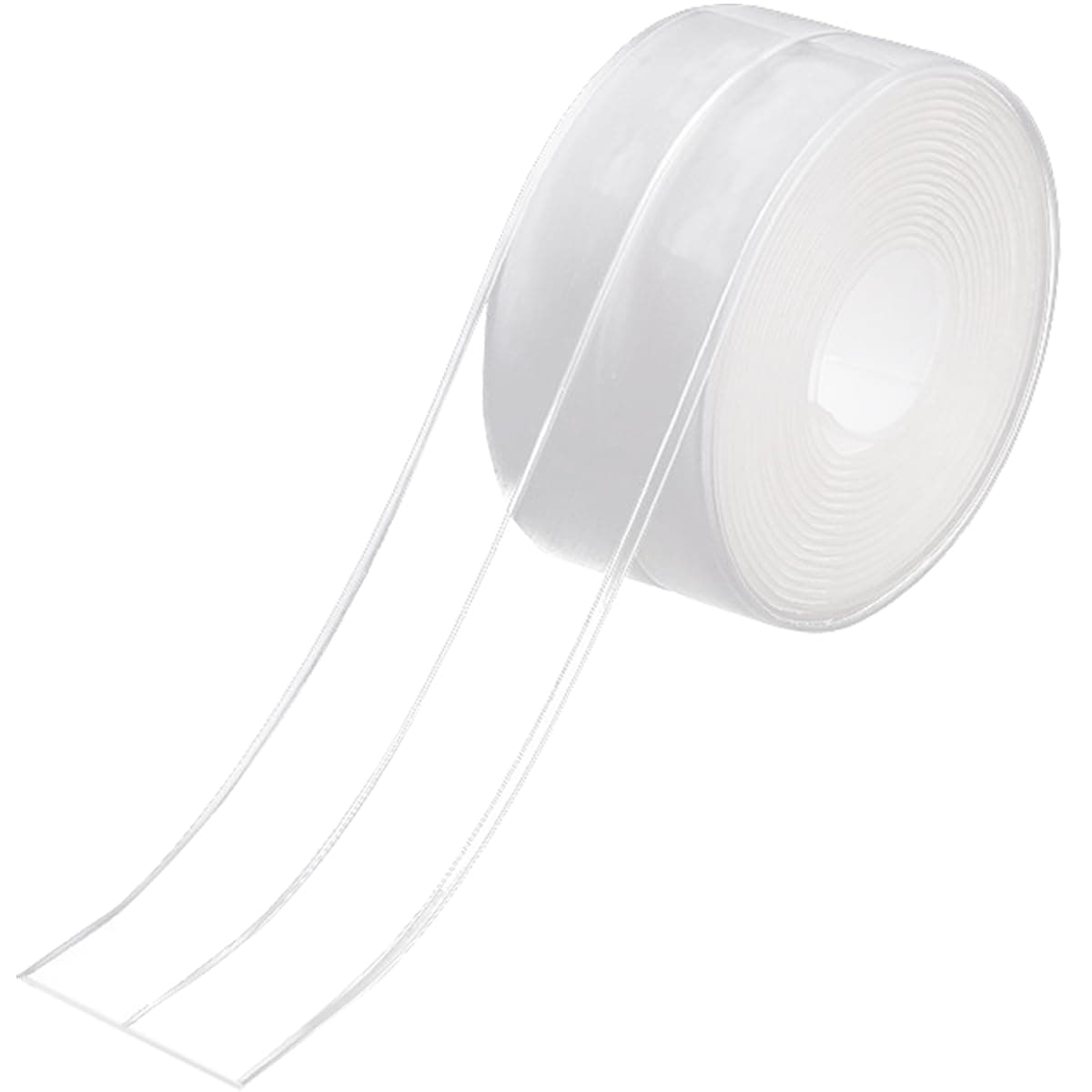 Bathroom Sealant Tape Clear, Bath Sealing Strip Waterproof Shower Sealant Strong Adhesive Caulk Anti Mould 38mmx3.2m with Adhesive Aid for Bathrooms, Toilets, Kitchens and Sink