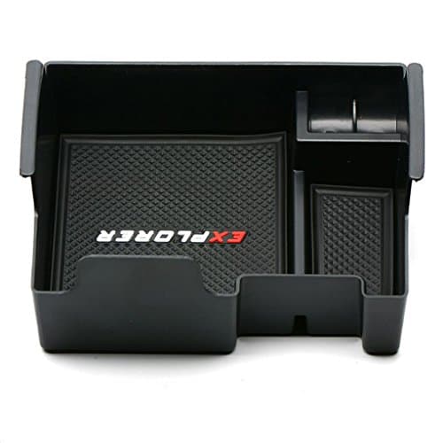 iPerfect Car Armrest Secondary Storage Box Glove Pallet Center Console Tray for Ford Explorer 2012 2013 2014 2015 2016 2017