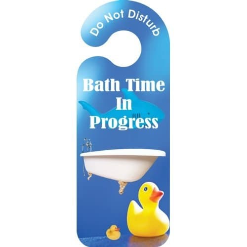 Do Not Disturb Bath Time In Progress Door Handle Hanging Sign