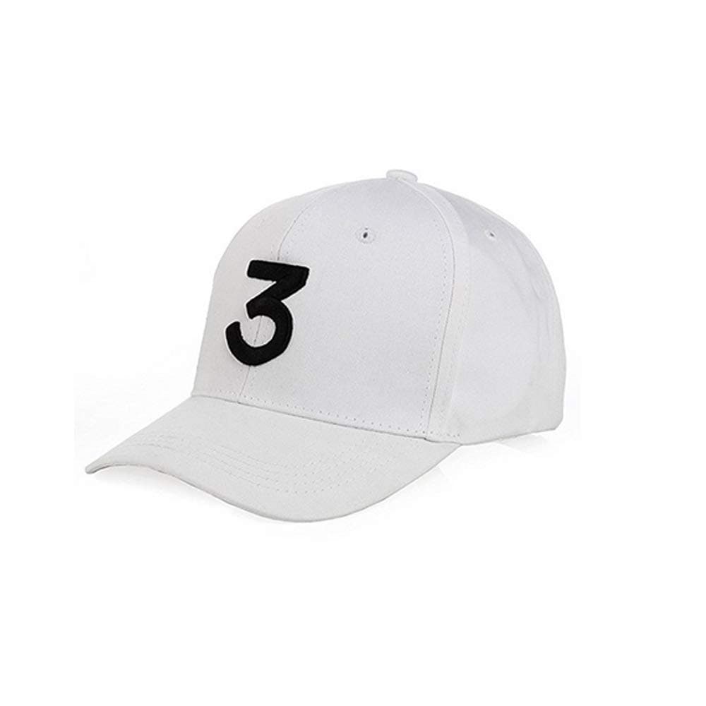 IVYRISE Chance Rapper Baseball Hat Embroider Number 3 Caps Cool Hip Hop Rock Fashion Classic Hats with Adjustable Strap