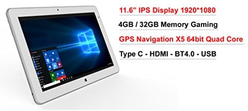 11.6" IPS Intel Atom X5 8350 2 in1 4GB 32GB EMMC GPS Windows 10 Laptop Tablet PC
