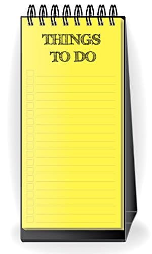Nourish Desktop Standing Things to Do List Yellow