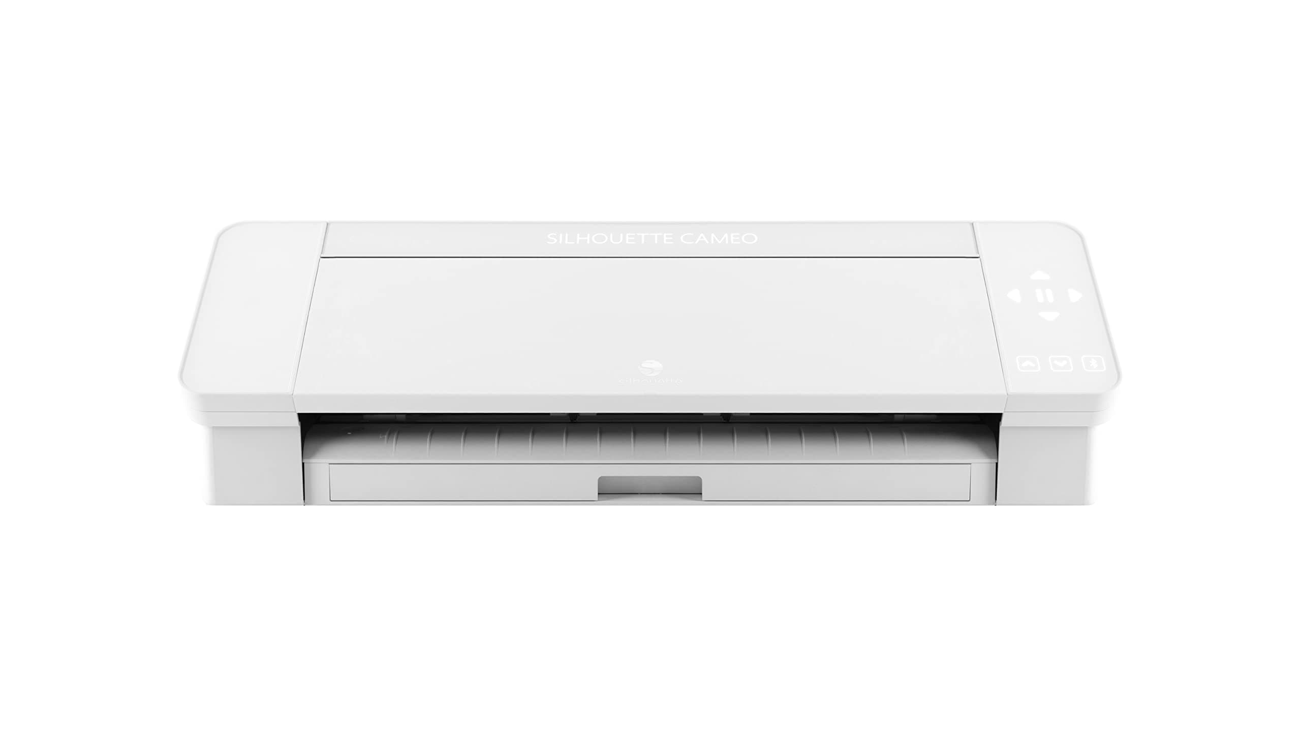 Silhouette Cameo 4 with Bluetooth, 12" Cutting Mat, Autoblade 2, 100 Designs and Silhouette Studio Software - White Edition