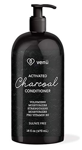 Activated Charcoal Keratin Shampoo and Conditioner – All Natural Gentle Sulfate Free Daily Hair and Scalp Cleanser For Men and Women - Volumizing, Moisturizing, Clarifying, Detoxifying – By Venu
