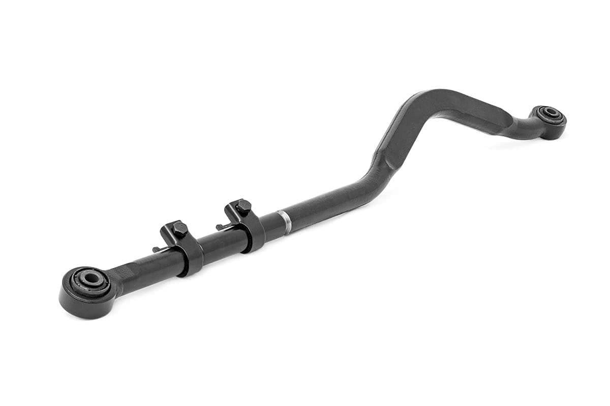 Rough Country Forged Adjustable Track Bar (fits) 2018-2020 Jeep Wrangler JL, Gladiator JT, 2.5-6" Lift| Front, 11061, Black