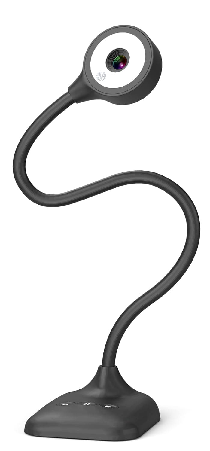 Document Camera & USB Visualizer 5MP, for A3 Size, LED Light, iOS, Dual Microphone, Image Inversion, Folding with Zoom, Skype, Teams, OBS. for Windows, MacOS, Linux, Chromebook