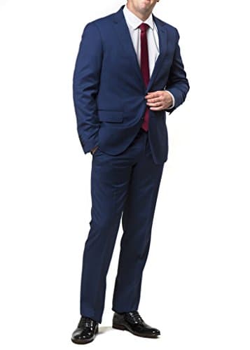 Mantoni Men's Savy Slim Fit 2-Piece Single Breasted Wool Plaid Suit - Colors