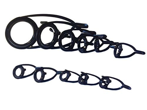 Dblue "K" series Set Titanium Oxide (TiO) Concept Fishing Rod Guides BKWTSG in Black Color