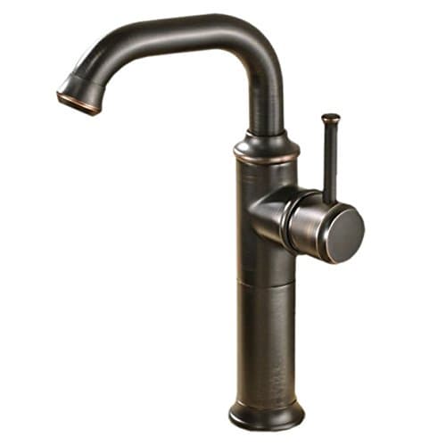 Lcoaung Rotating black and bronze washbasin table basin hot and cold water heightening black faucet