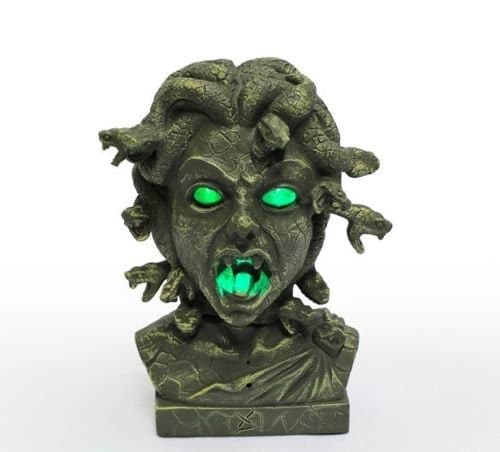 12" Medusa Animated Lighted Motion & Sound Halloween Decor Bust