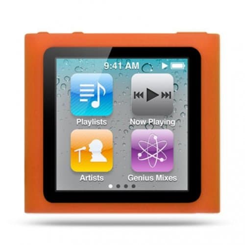 Premium Orange Soft Silicon Gel Skin Case Cover for the Apple iPod Nano 6 Gen