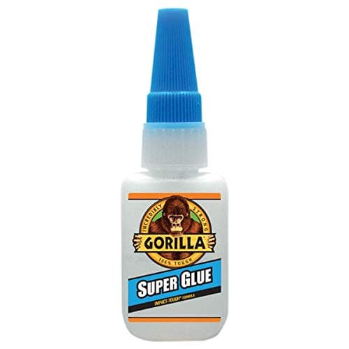 Gorilla Super Glue, Clear, Gel, Cyanoacrylate, 4 Pack, 15 ml, Translucent, Fast Drying, Water Resistant, Bonds Plastic, Metal, Fabric, Stone, Ceramic, Rubber, Paper