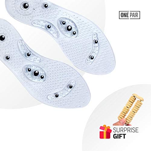 Lifeinsole Magnetic Reflexology Medical Pain Relief Washable Foot Massage Insoles Fits All (Men)